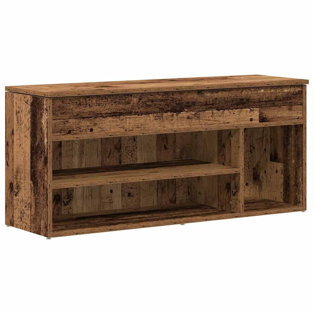 Schuhbank Altholz-Optik 102x30,5x45 cm Holzwerkstoff