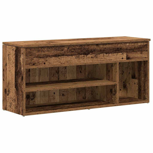Schuhbank Altholz-Optik 102x30,5x45 cm Holzwerkstoff