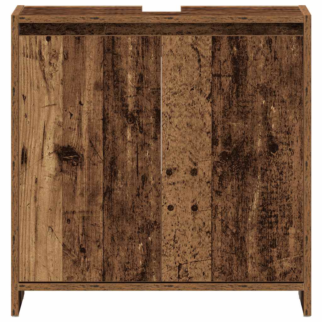 Håndvaskskab gammelt trælook 60x33x60 cm træmateriale