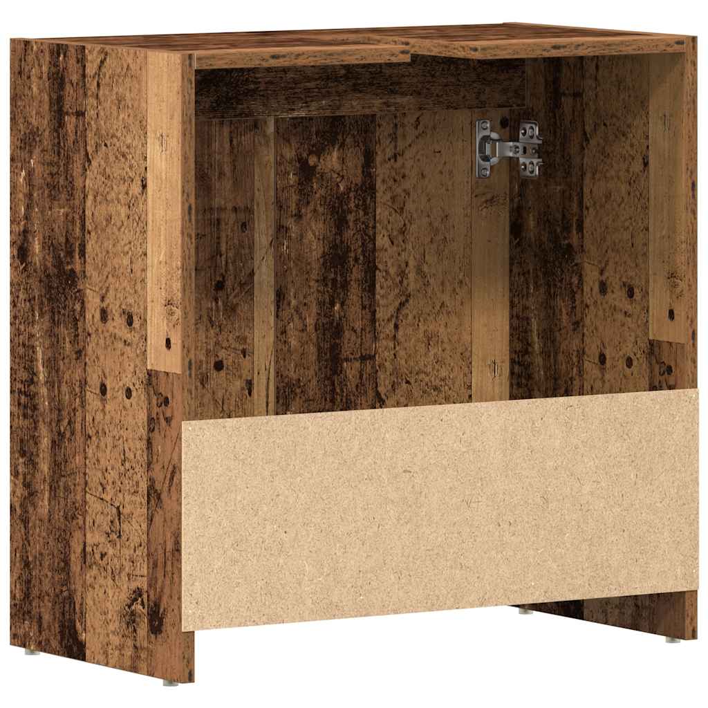 Håndvaskskab gammelt trælook 60x33x60 cm træmateriale