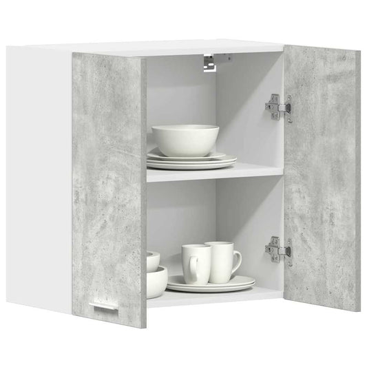 Køkken overskab betongrå 60x31x60 cm træmateriale