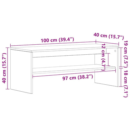TV-skab Sort 100x40x40 cm Træ Materiale