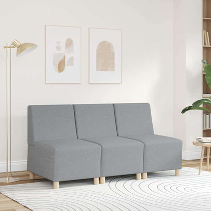Sofa-Stuhl ohne Armlehnen Hellgrau 55 cm Stoff