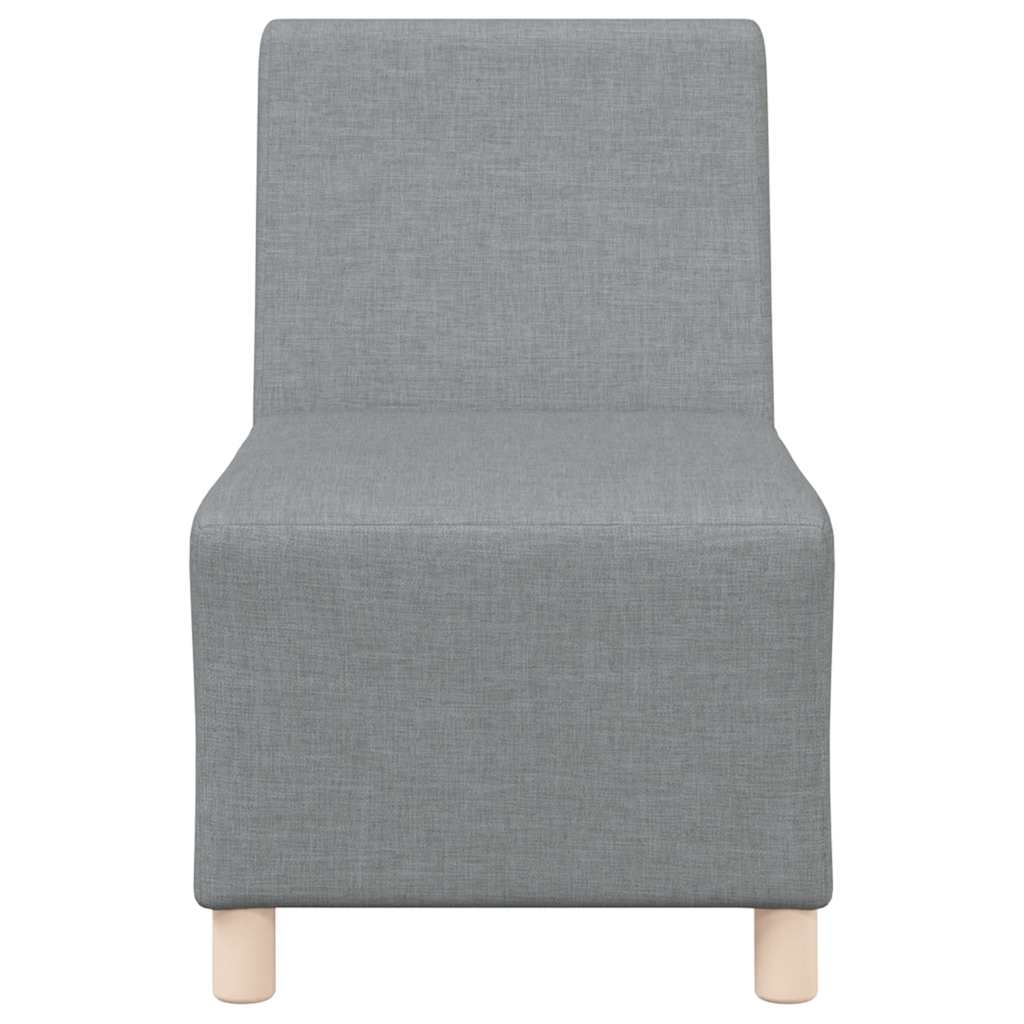 Sofa-Stuhl ohne Armlehnen Hellgrau 55 cm Stoff