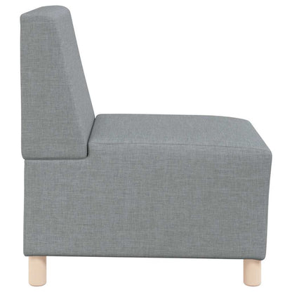 Sofa-Stuhl ohne Armlehnen Hellgrau 55 cm Stoff