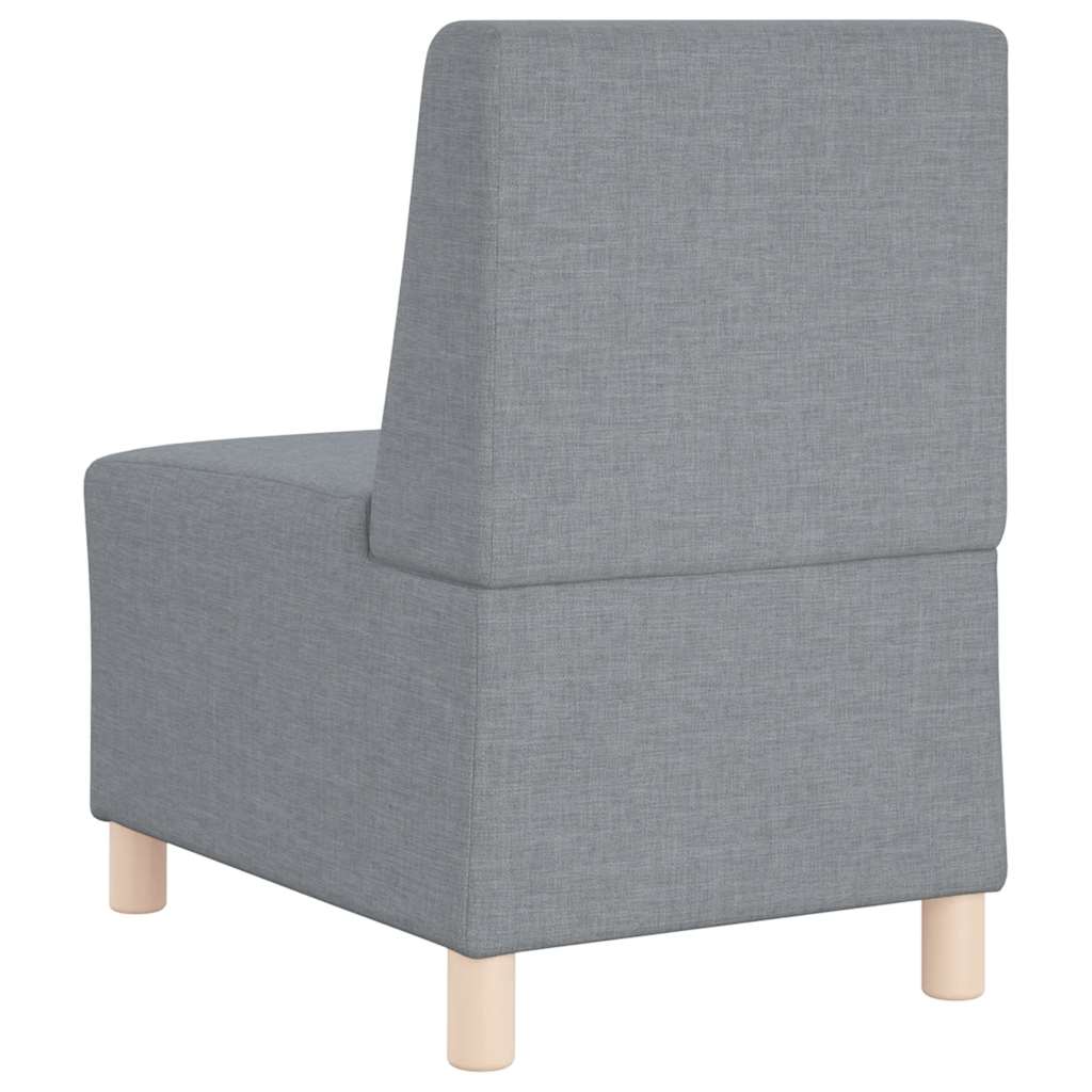 Sofa-Stuhl ohne Armlehnen Hellgrau 55 cm Stoff