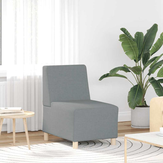 Sofa-Stuhl ohne Armlehnen Hellgrau 55 cm Stoff