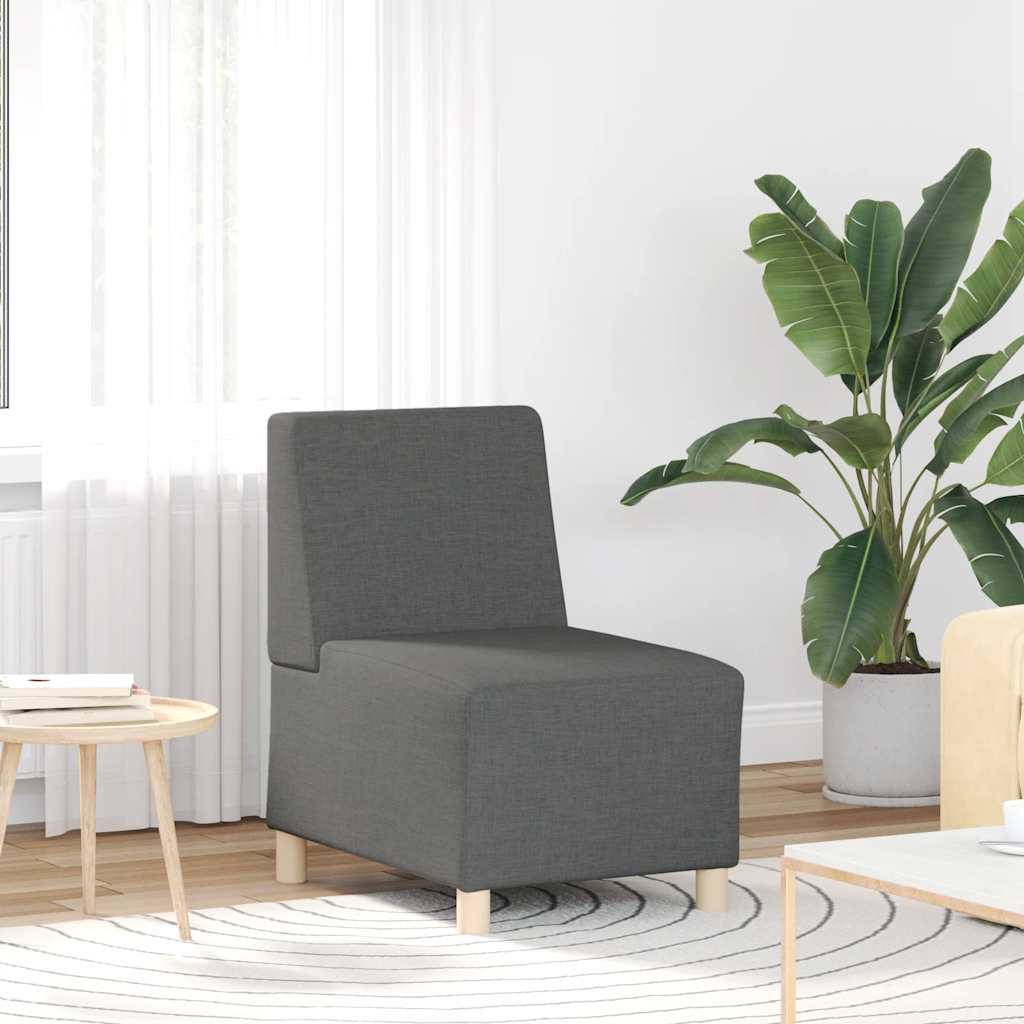 Sofa-Stuhl ohne Armlehnen Dunkelgrau 55 cm Stoff