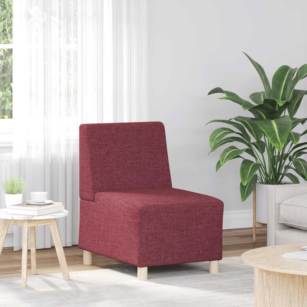 Sofa-Stuhl ohne Armlehnen Weinrot 55 cm Stoff