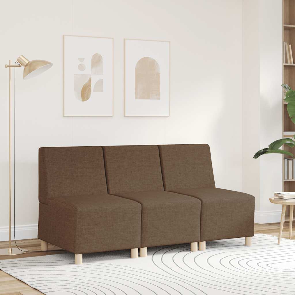 Sofa-Stuhl ohne Armlehnen Braun 55 cm Stoff