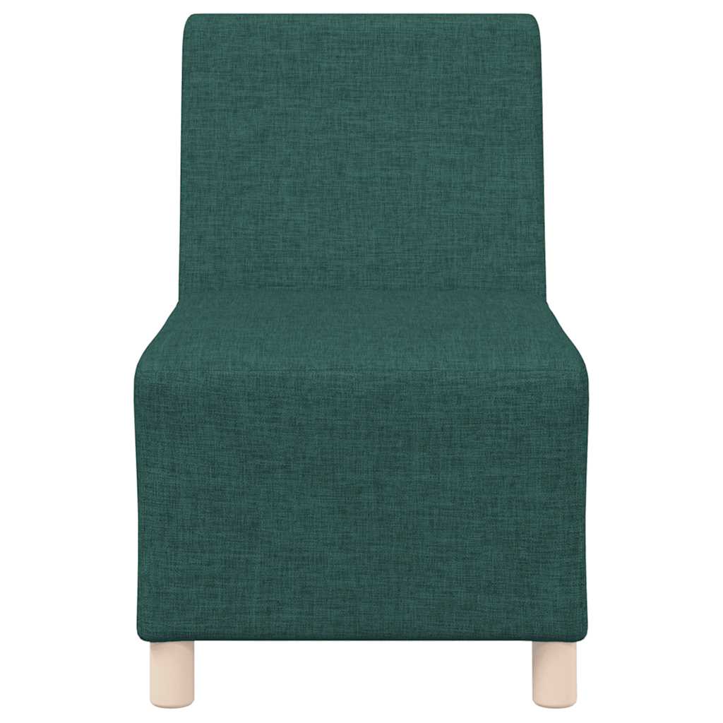 Sofa-Stuhl ohne Armlehnen Dunkelgrün 55 cm Stoff