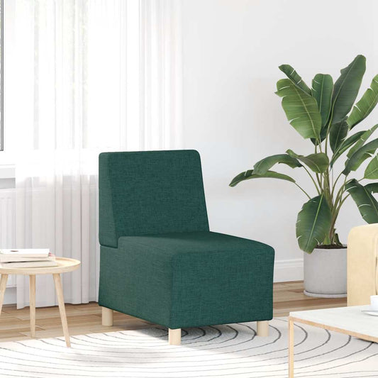 Sofa-Stuhl ohne Armlehnen Dunkelgrün 55 cm Stoff