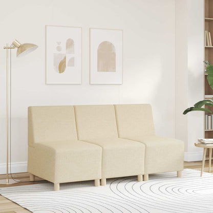 Sofa-Stuhl ohne Armlehnen Creme 55 cm Stoff