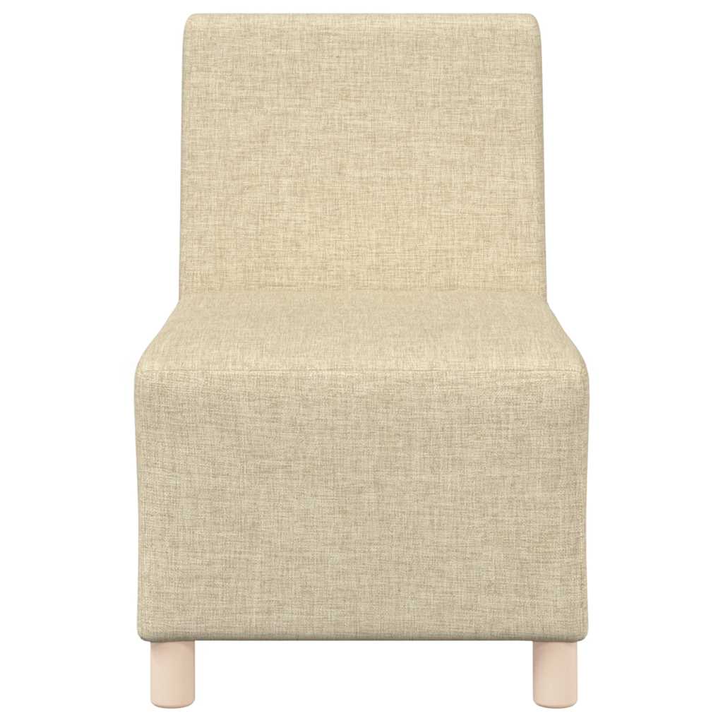 Sofa-Stuhl ohne Armlehnen Creme 55 cm Stoff