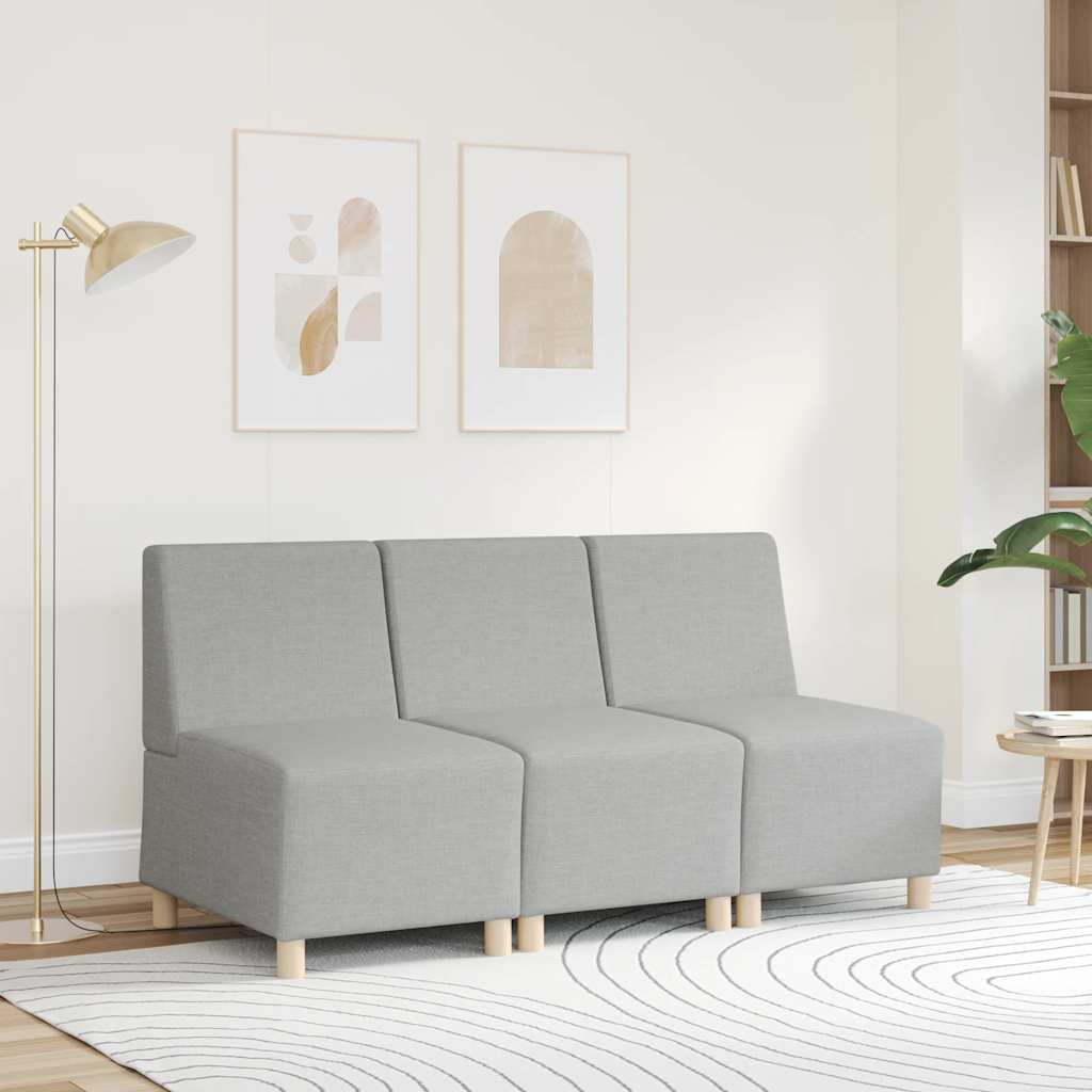Sofa-Stuhl ohne Armlehnen Wolkengrau 55 cm Stoff