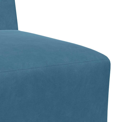 Sofa-Stuhl ohne Armlehnen Blau 55 cm Samt
