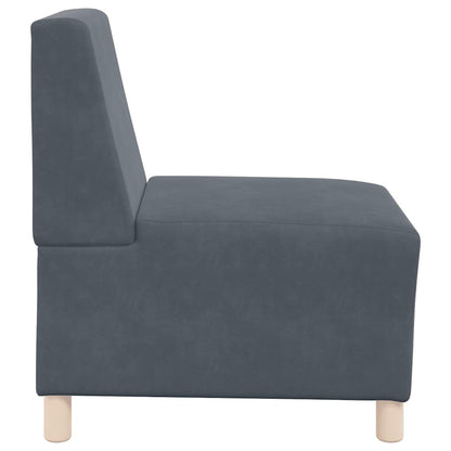 Sofa-Stuhl ohne Armlehnen Dunkelgrau 55 cm Samt