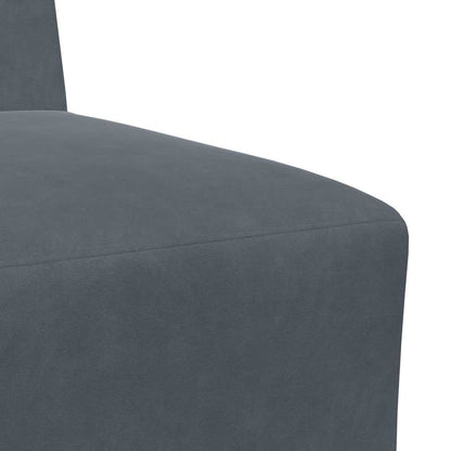 Sofa-Stuhl ohne Armlehnen Dunkelgrau 55 cm Samt