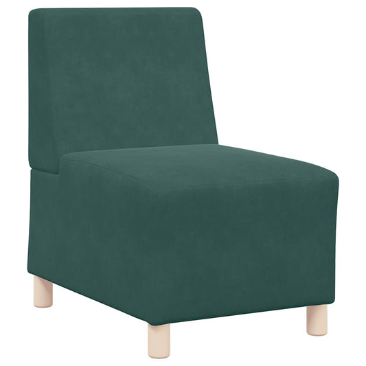 Sofa-Stuhl ohne Armlehnen Dunkelgrün 55 cm Samt