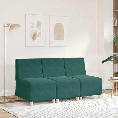 Sofa-Stuhl ohne Armlehnen Dunkelgrün 55 cm Samt