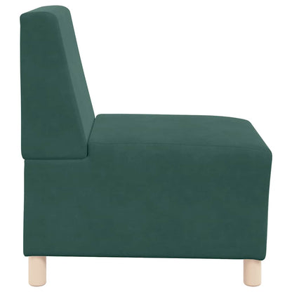 Sofa-Stuhl ohne Armlehnen Dunkelgrün 55 cm Samt