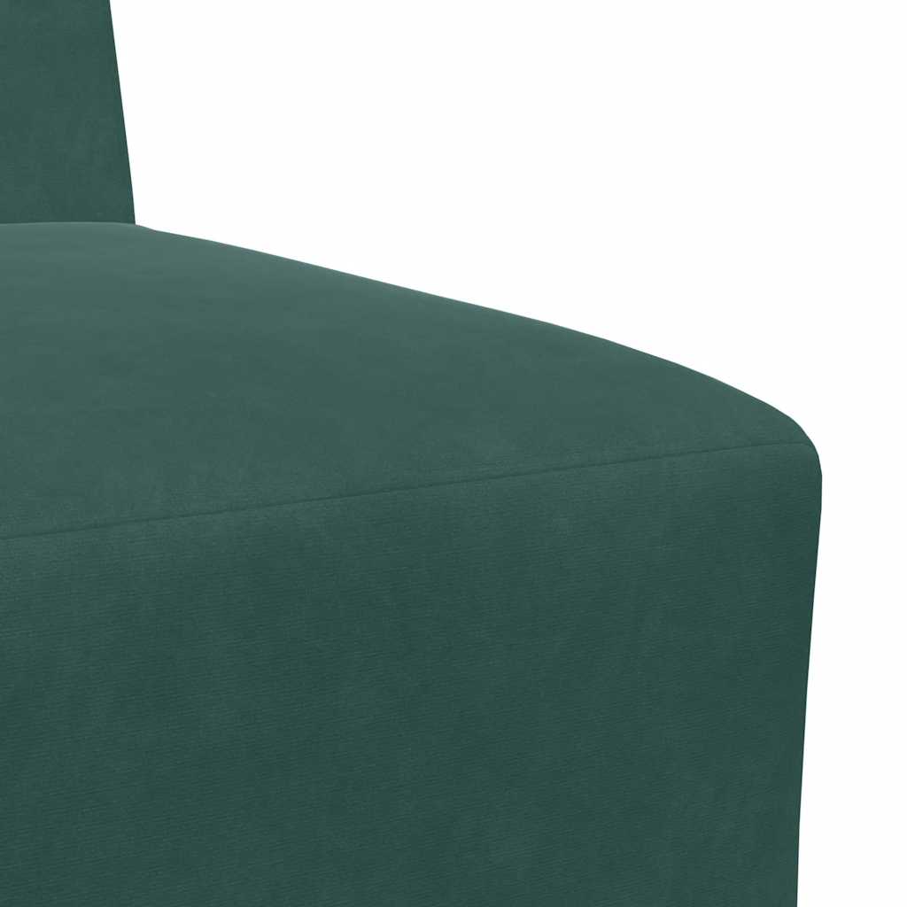 Sofa-Stuhl ohne Armlehnen Dunkelgrün 55 cm Samt