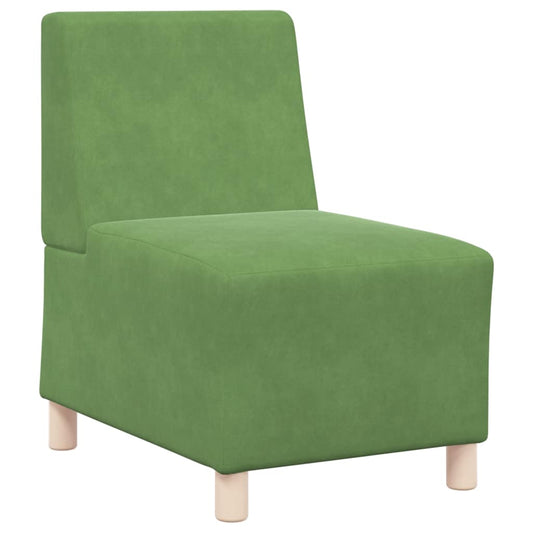 Sofa-Stuhl ohne Armlehnen Hellgrün 55 cm Samt