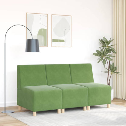 Sofa-Stuhl ohne Armlehnen Hellgrün 55 cm Samt