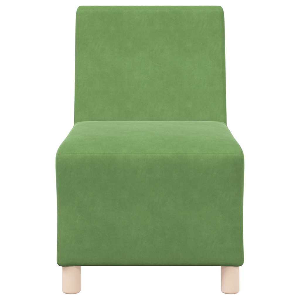 Sofa-Stuhl ohne Armlehnen Hellgrün 55 cm Samt
