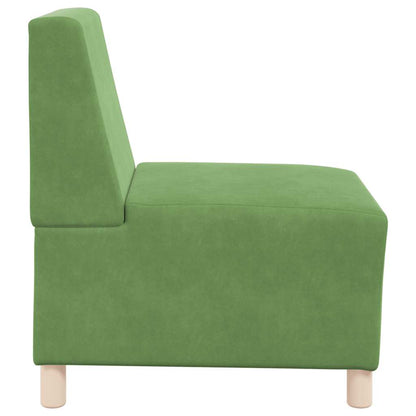 Sofa-Stuhl ohne Armlehnen Hellgrün 55 cm Samt