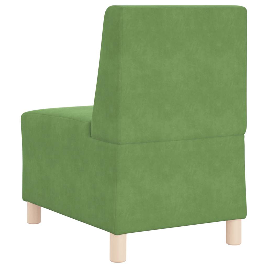 Sofa-Stuhl ohne Armlehnen Hellgrün 55 cm Samt