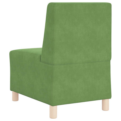 Sofa-Stuhl ohne Armlehnen Hellgrün 55 cm Samt