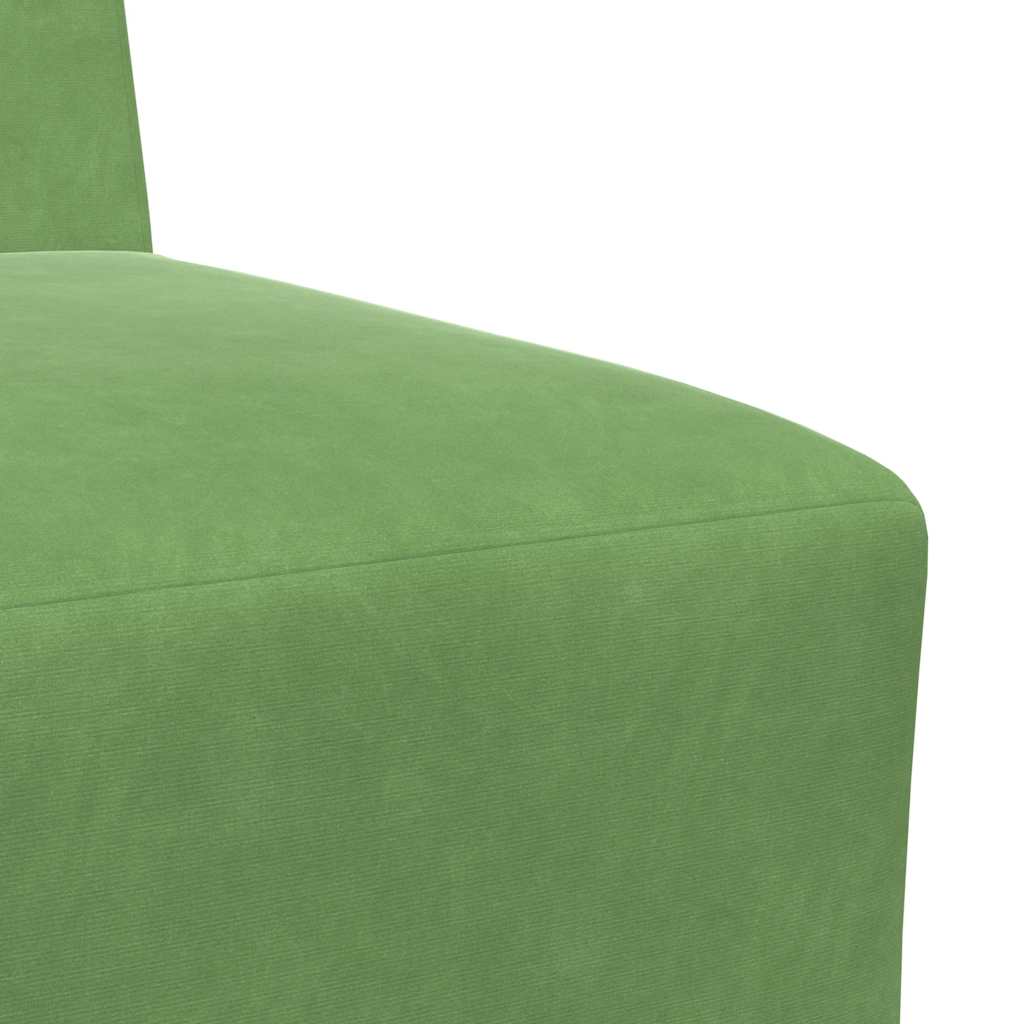 Sofa-Stuhl ohne Armlehnen Hellgrün 55 cm Samt