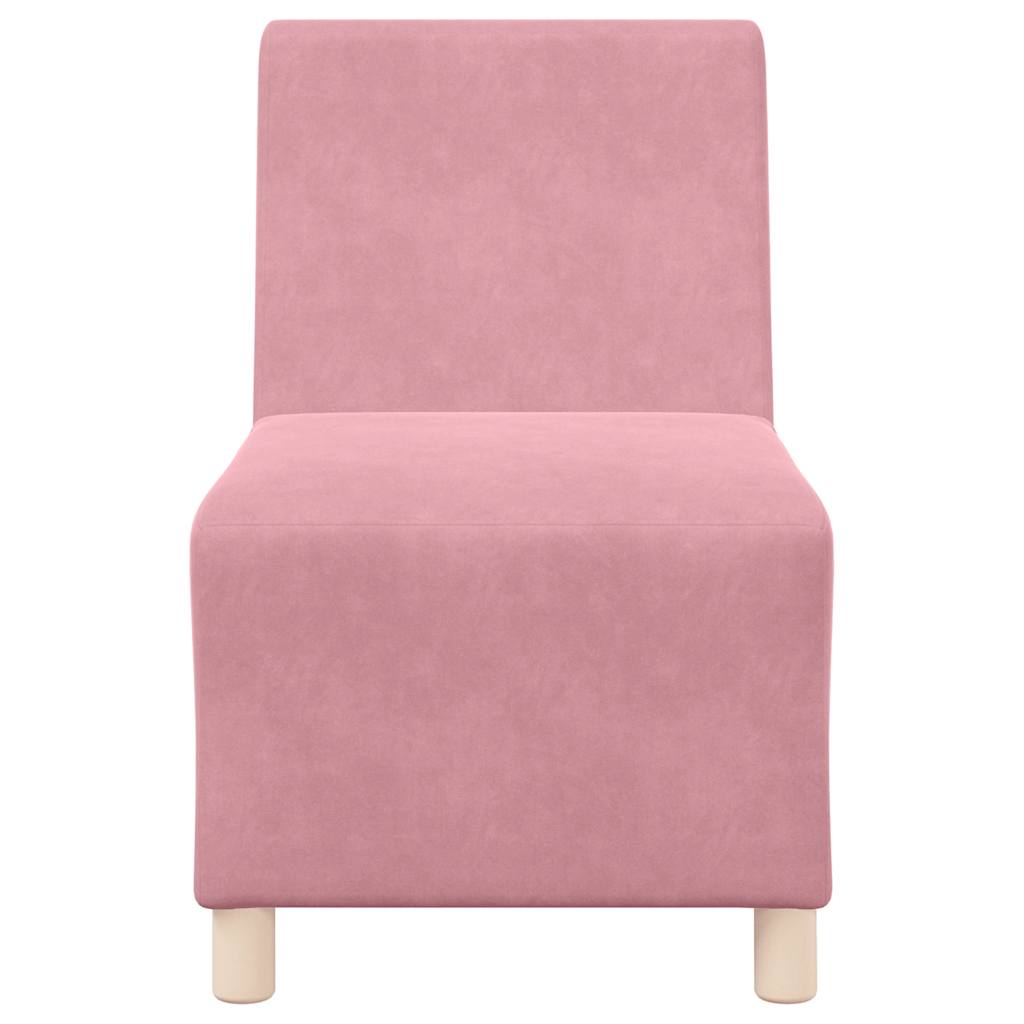 Sofa-Stuhl ohne Armlehnen Rosa 55 cm Samt