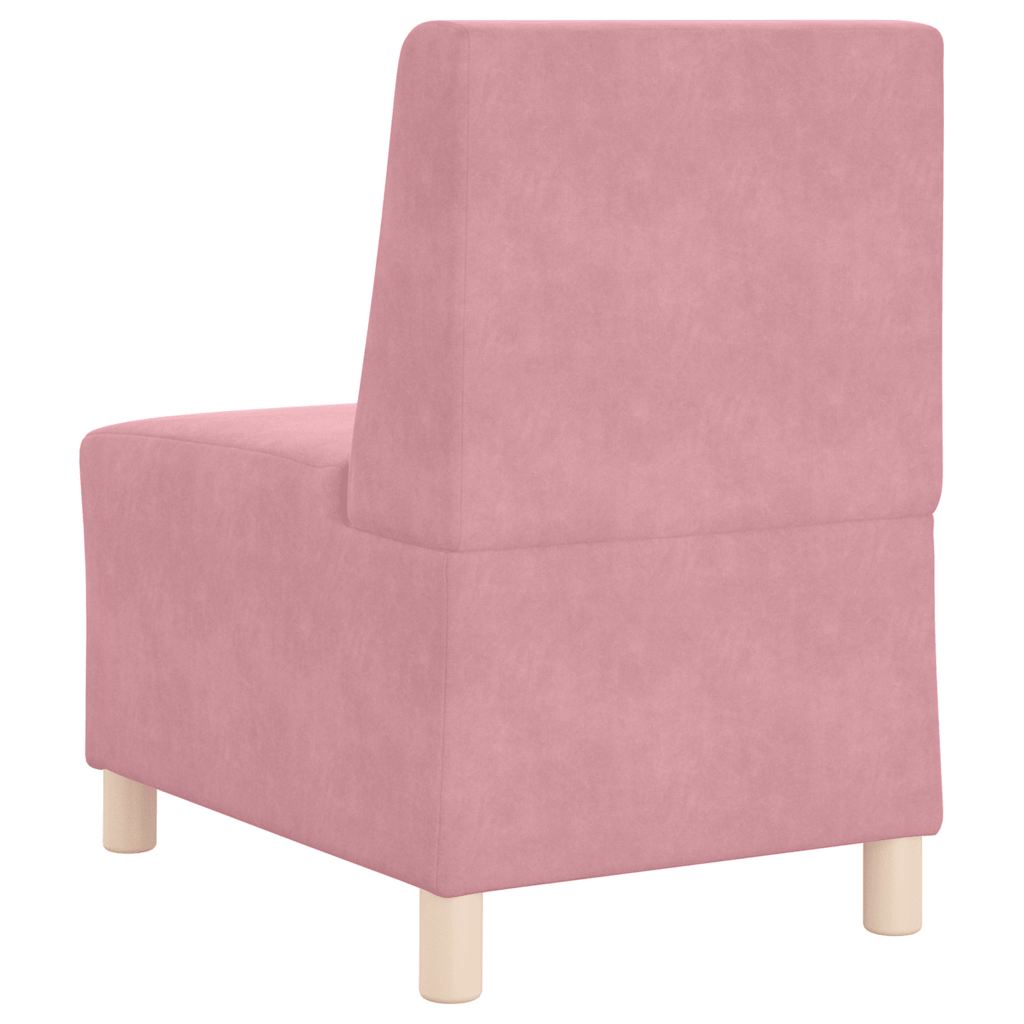 Sofa-Stuhl ohne Armlehnen Rosa 55 cm Samt
