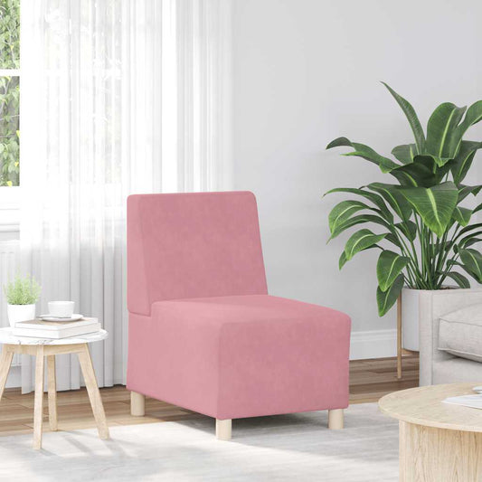 Sofa-Stuhl ohne Armlehnen Rosa 55 cm Samt