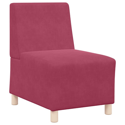 Sofa-Stuhl ohne Armlehnen Weinrot 55 cm Samt