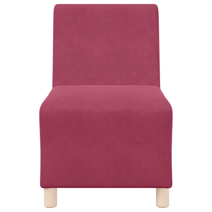 Sofa-Stuhl ohne Armlehnen Weinrot 55 cm Samt