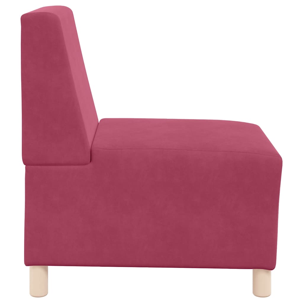Sofa-Stuhl ohne Armlehnen Weinrot 55 cm Samt