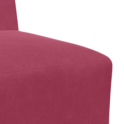 Sofa-Stuhl ohne Armlehnen Weinrot 55 cm Samt