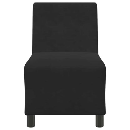 | Modulares Armfreies Sofa | Schwarz 55 x 74 x 82 cm Samt