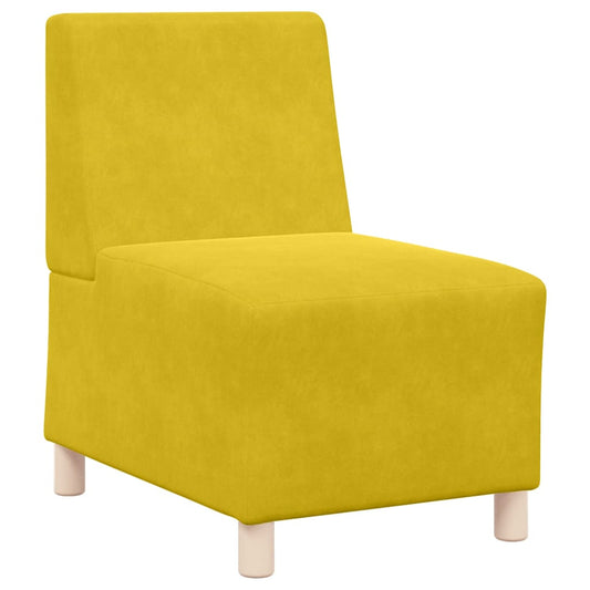 Sofa-Stuhl ohne Armlehnen Gelb 55 cm Samt