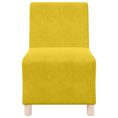 Sofa-Stuhl ohne Armlehnen Gelb 55 cm Samt