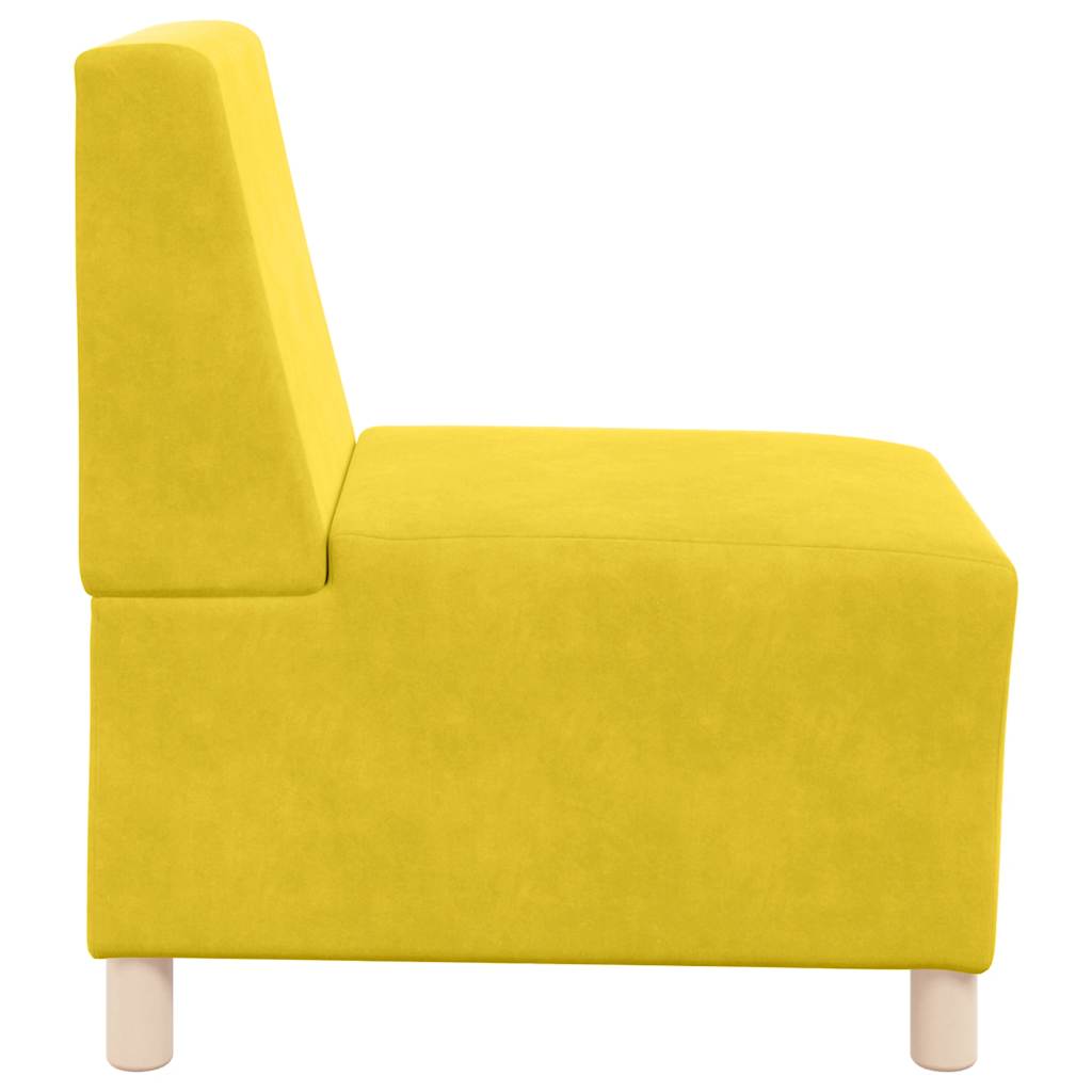 Sofa-Stuhl ohne Armlehnen Gelb 55 cm Samt