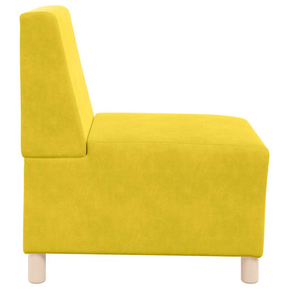 Sofa-Stuhl ohne Armlehnen Gelb 55 cm Samt