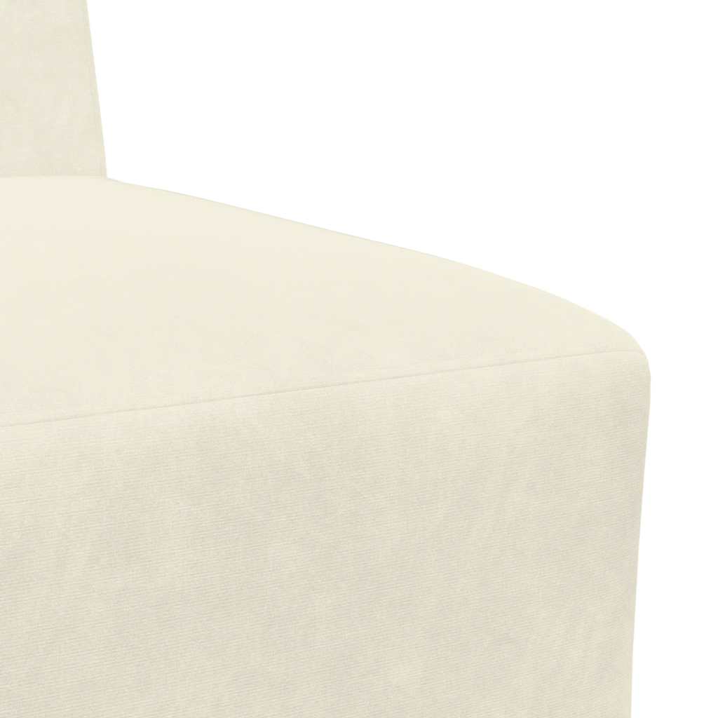 Sofa-Stuhl ohne Armlehnen Creme 55 cm Samt