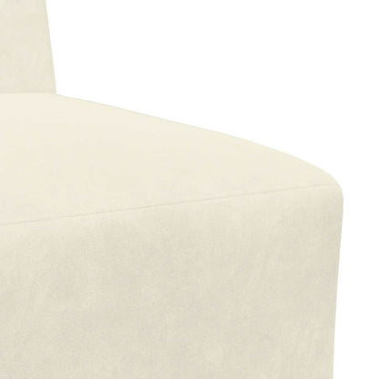 Sofa-Stuhl ohne Armlehnen Creme 55 cm Samt