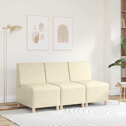 Sofa-Stuhl ohne Armlehnen Creme 55 cm Kunstleder