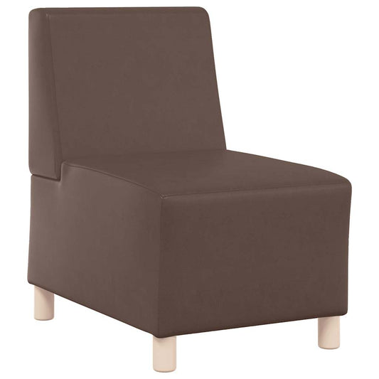 Sofa-Stuhl ohne Armlehnen Braun 55 cm Kunstleder