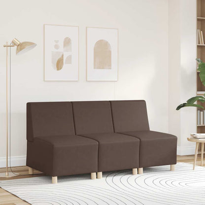 Sofa-Stuhl ohne Armlehnen Braun 55 cm Kunstleder